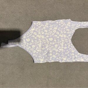 Floral Bodysuit in Lilac and White